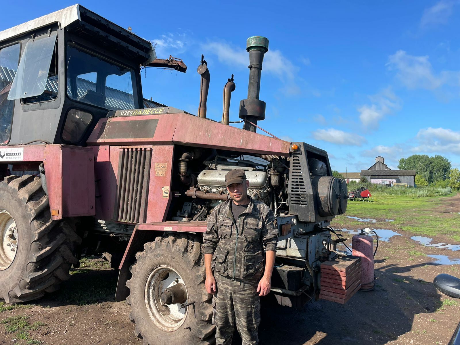 На закладке сенажа